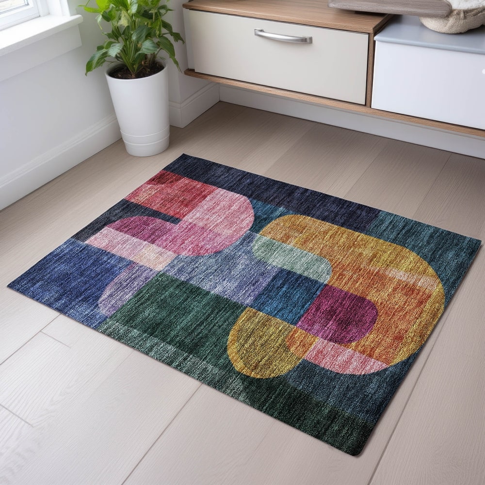 Premium Washable Super Soft Modern Retro Mayfield Rug