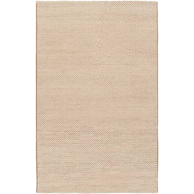 Hand Woven Yale Contemporary Solid Braided New Zealand Wool Area Rug