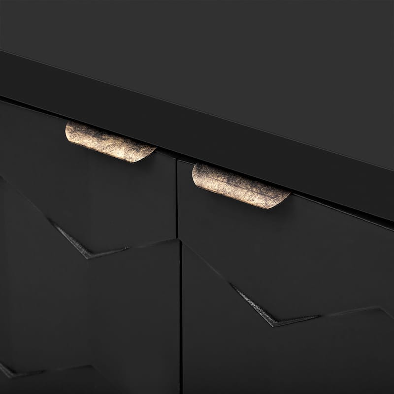 Four-Door Sideboard with Honeycomb Patterned Doors