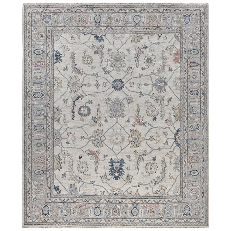 Oushak One-of-a-Kind Hand-Knotted Area Rug - Ivory - 8' 2" x 9' 8"