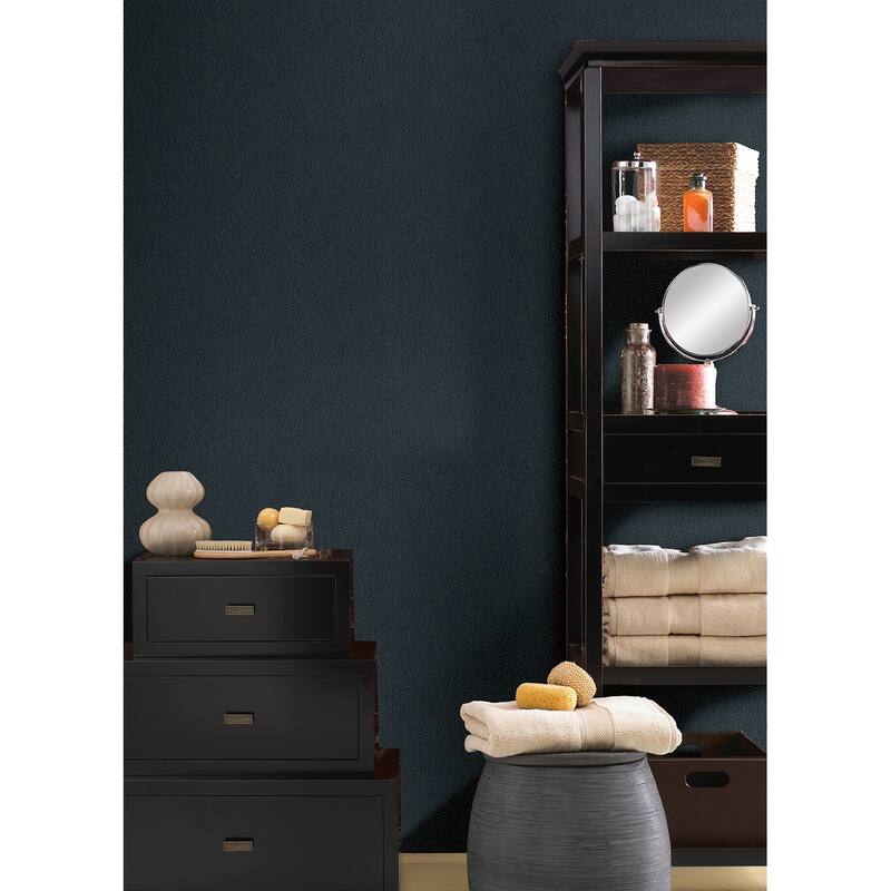 Advantage Elbert Navy Zig Zag Wallpaper