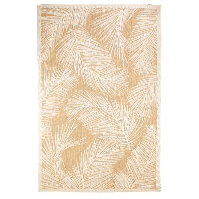 Liora Manne Carmel Fronds Indoor/Outdoor Rug - 7'10" x 9'10" - Sand