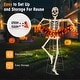 preview thumbnail 8 of 15, Glitzhome 7ft Pre-lit Halloween 2D Skeleton Outdoor Decor with 220 warm White LED Lights