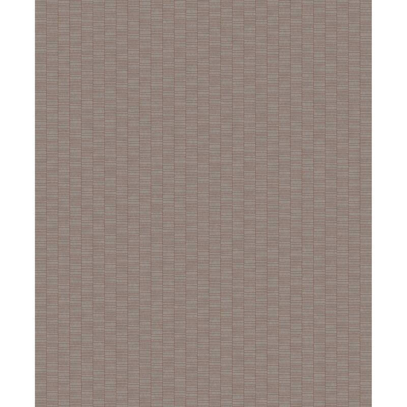 Seabrook Designs Deco Spliced Stripe Unpasted Wallpaper - 20.5 in. W x 33 ft. L - Graphite & Terra Cotta