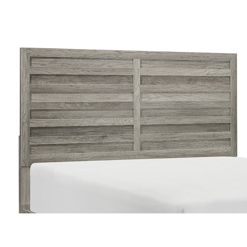 Weathered Gray Queen Bed Rustic Style