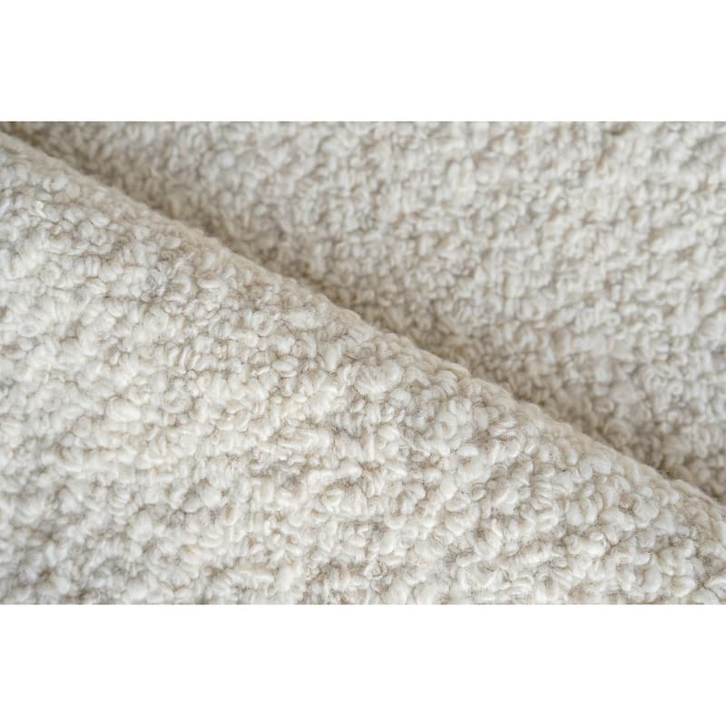 Exquisite Rugs Ferretti Handmade Handloomed New Zealand Wool Ivory Area Rug