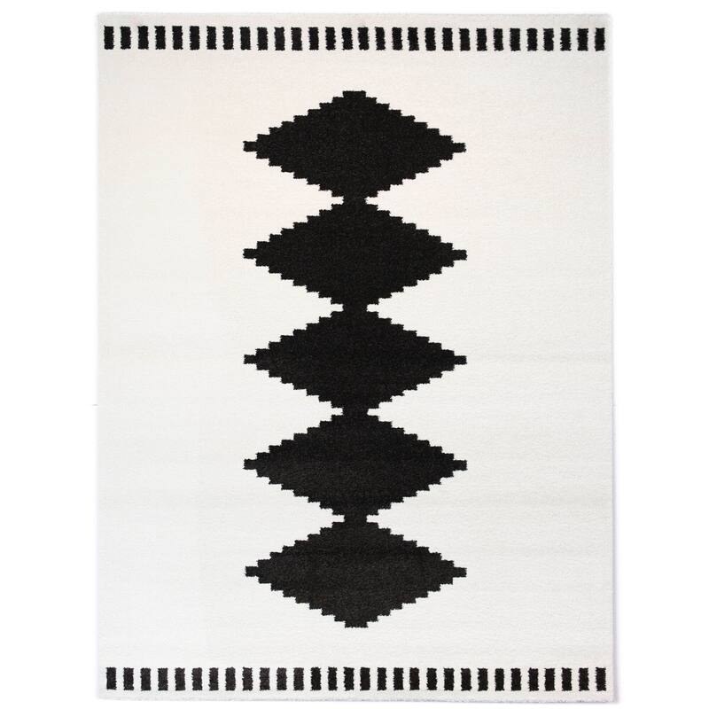 Nisha Geometric Modern Stripe Area Rug