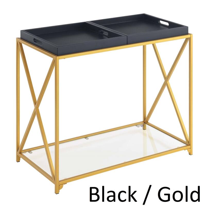 Convenience Concepts St. Andrews Console Table with Shelf and Removable Trays