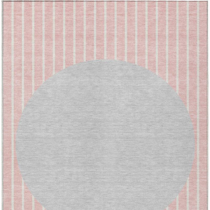 HomeRoots Striped Transitional Rectangle Outdoor Rug