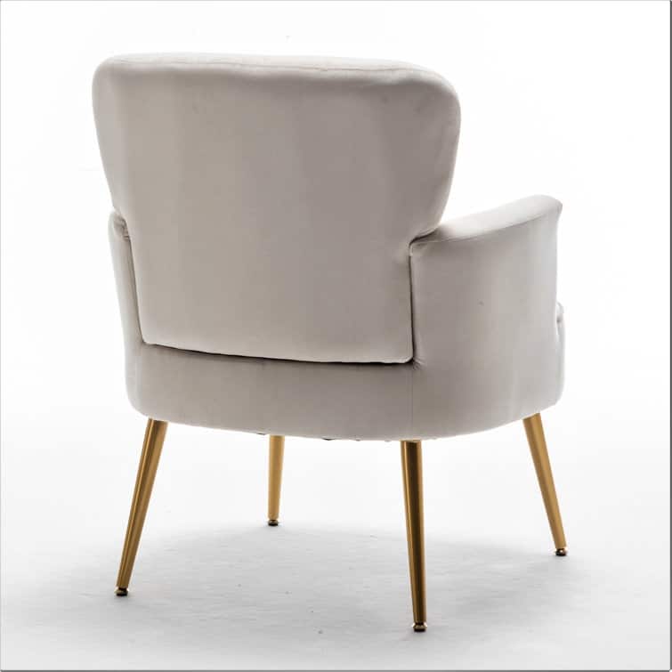 US Pride Furniture Stylish Velvet Armchair with Gold Metal Legs Comfortable Accent Chair