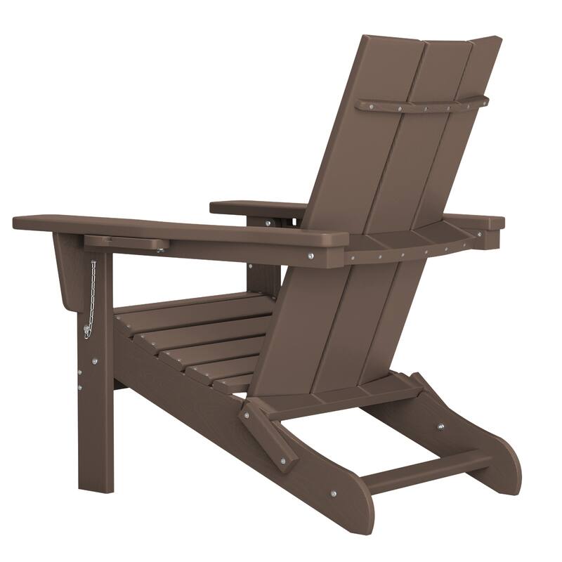 Foldable HDPE Modern Chair with Dual Cup Holders