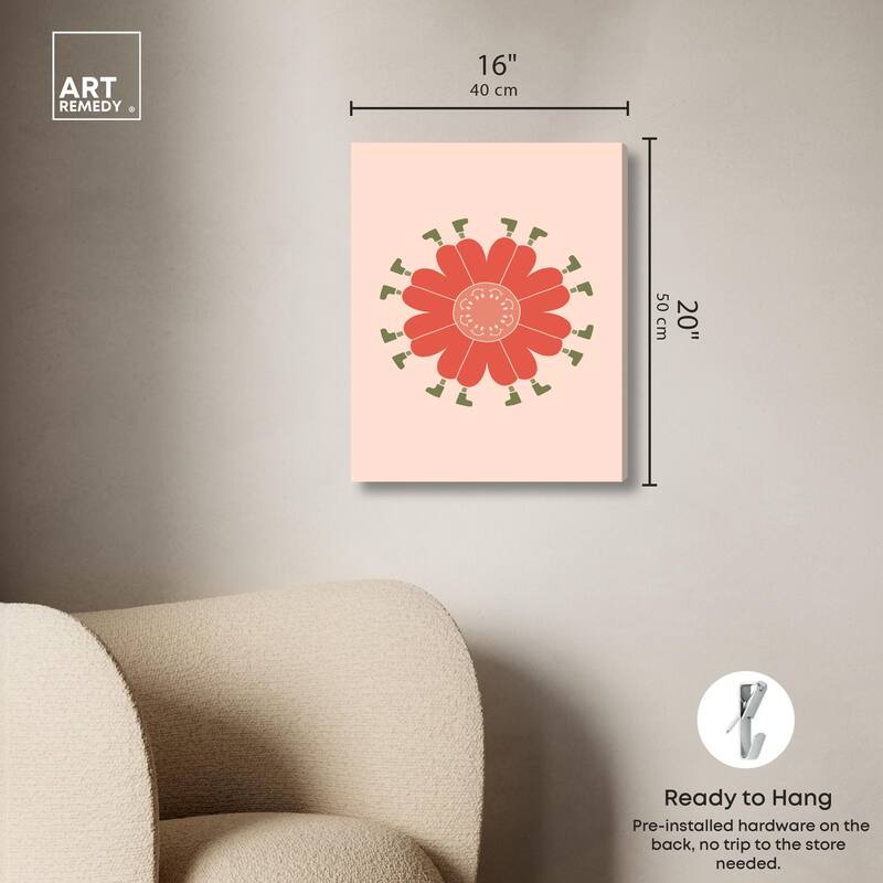 Walk in Floral Canvas by Art Remedy, Gallery Wrapped