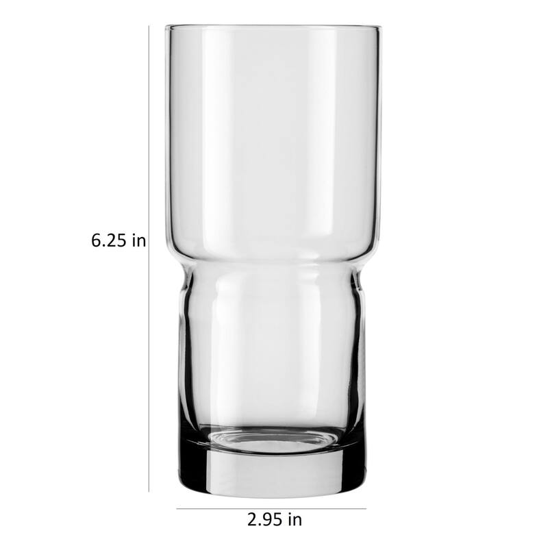 Libbey Newton Stackable Tumbler Glass, 16-ounce, Set of 6 - Set of 6