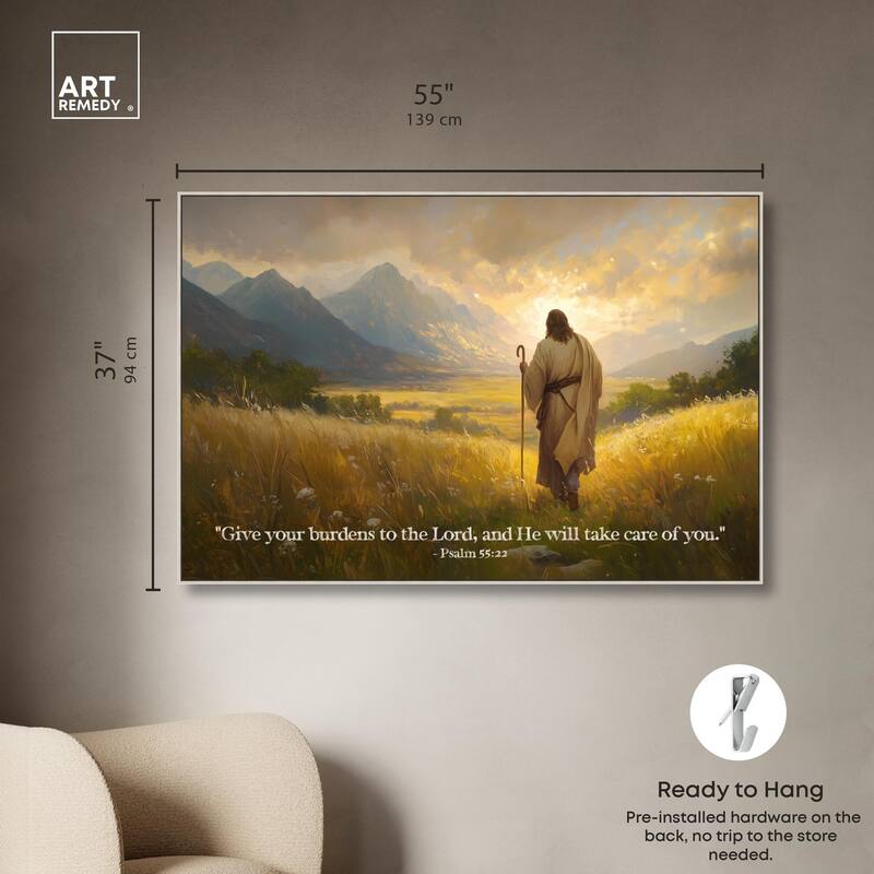 Give Your Burdens Canvas by Art Remedy