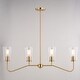 preview thumbnail 5 of 9, Vaxcel Lighting H0285 Beverly 4 Light 36" Wide Linear Chandelier