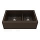 preview thumbnail 6 of 17, Karran Farmhouse/Apron-Front Quartz Double Bowl Kitchen Sink Kit
