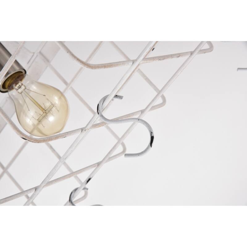 Antique White 4-light Lantern Kitchen Island Chandelier
