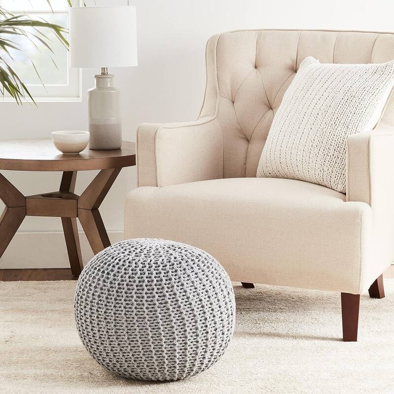 Urban Lifestyle Round Knit Pouf