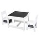 preview thumbnail 13 of 28, 3-in-1 Kids Wood Table and 2 Chairs - 24.4"L x 24.2"W x 19"H