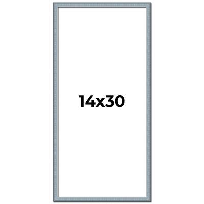 14x30 Frame Rustic Sky Blue Solid Wood Picture Frame | 0.75 Inch