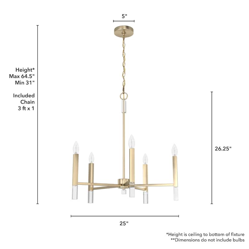 Hunter Sunjai 5-Light Chandelier - Dining Room, Foyer - Contemporary, Transitional