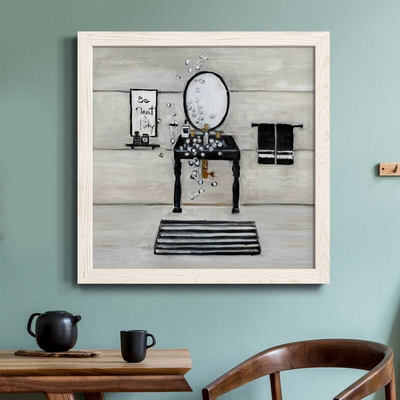 Neat and Tidy Bath-Premium Framed Canvas - Ready to Hang