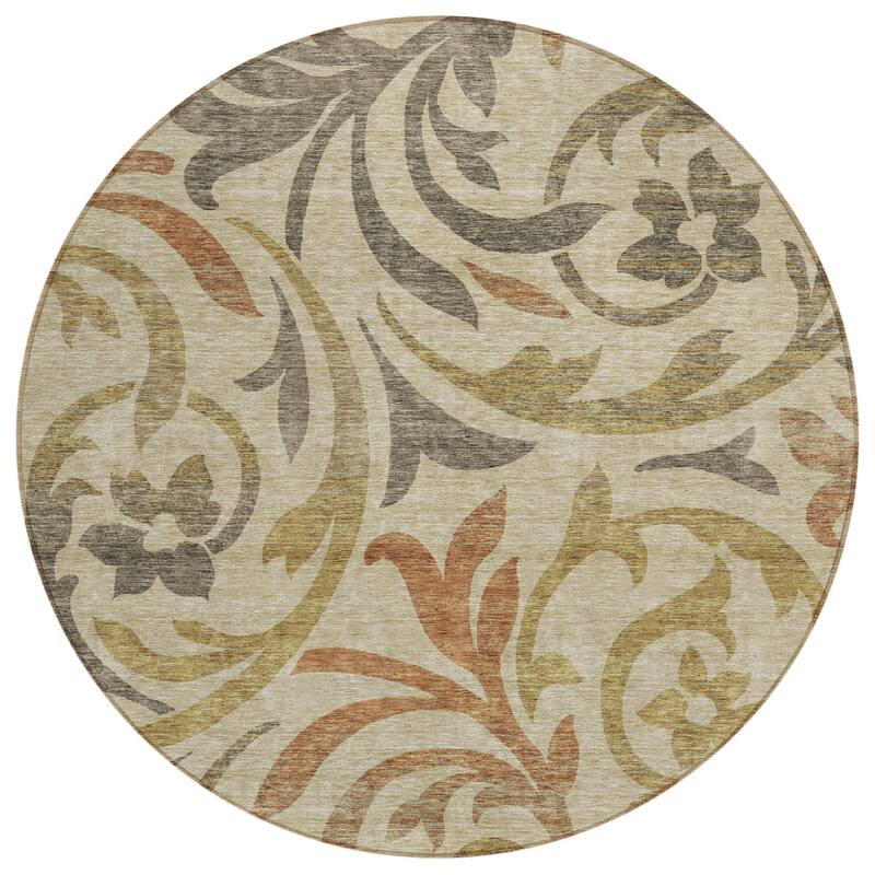 HomeRoots Floral Transitional Rectangle Outdoor Rug