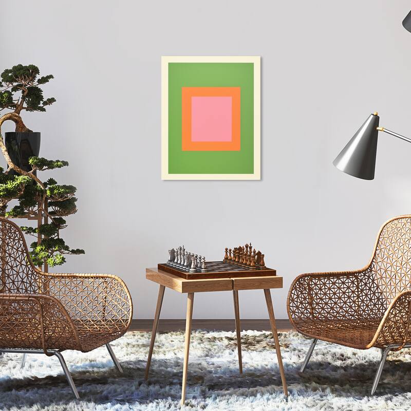 Wynwood Studio Canvas Abstract Courtyard Green and Modern & Contemporary Wall Art Canvas Print - 16 x 20