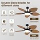 preview thumbnail 9 of 28, 52" Palm Leaf Tropical Ceiling Fan with Light and Remote,Indoor or Outdoor Ceiling Fan,for Farmhouse Living Room Patio