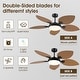 preview thumbnail 5 of 5, 52" Tropical Ceiling Fans with Lights 6-Speed, Dimmable for Farmhouse Modern Living Room Patio - 52 Inches