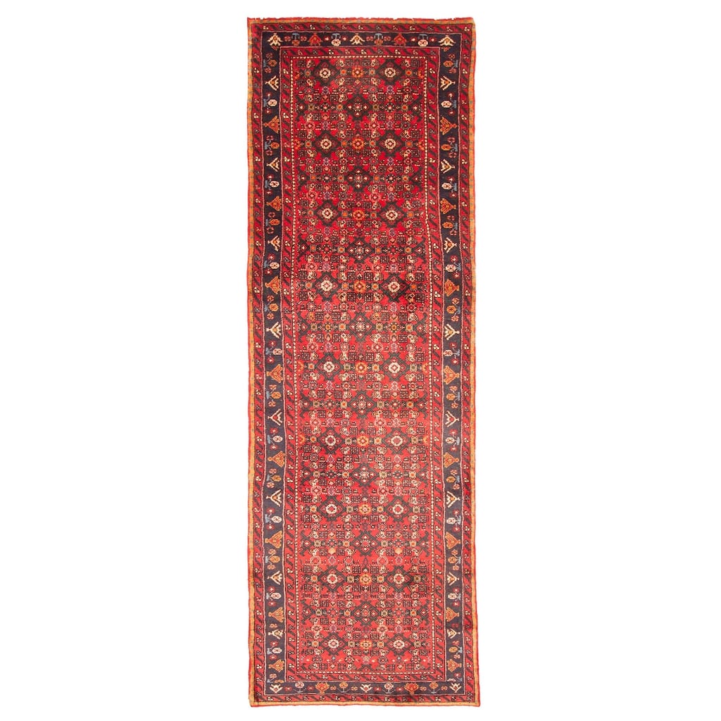 ECARPETGALLERY Hand-knotted Andelz Red Wool Rug - 2'9 x 9'10