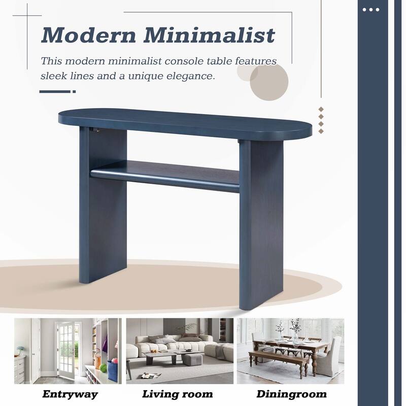Elegant Minimalist Console Table with Shelf for Entryway