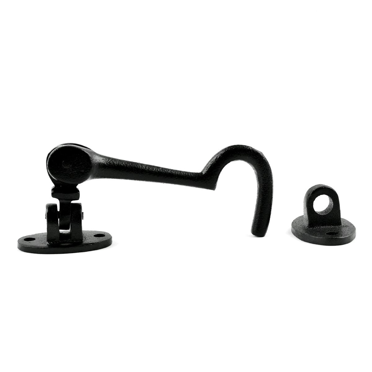 Renovators Supply Double Wall Hook Black Wrought Iron Hat and Coat