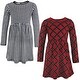 preview thumbnail 2 of 0, Hudson Baby Toddler Girl Cotton Dresses, Black Red Plaid 6 Years - Black Red Plaid