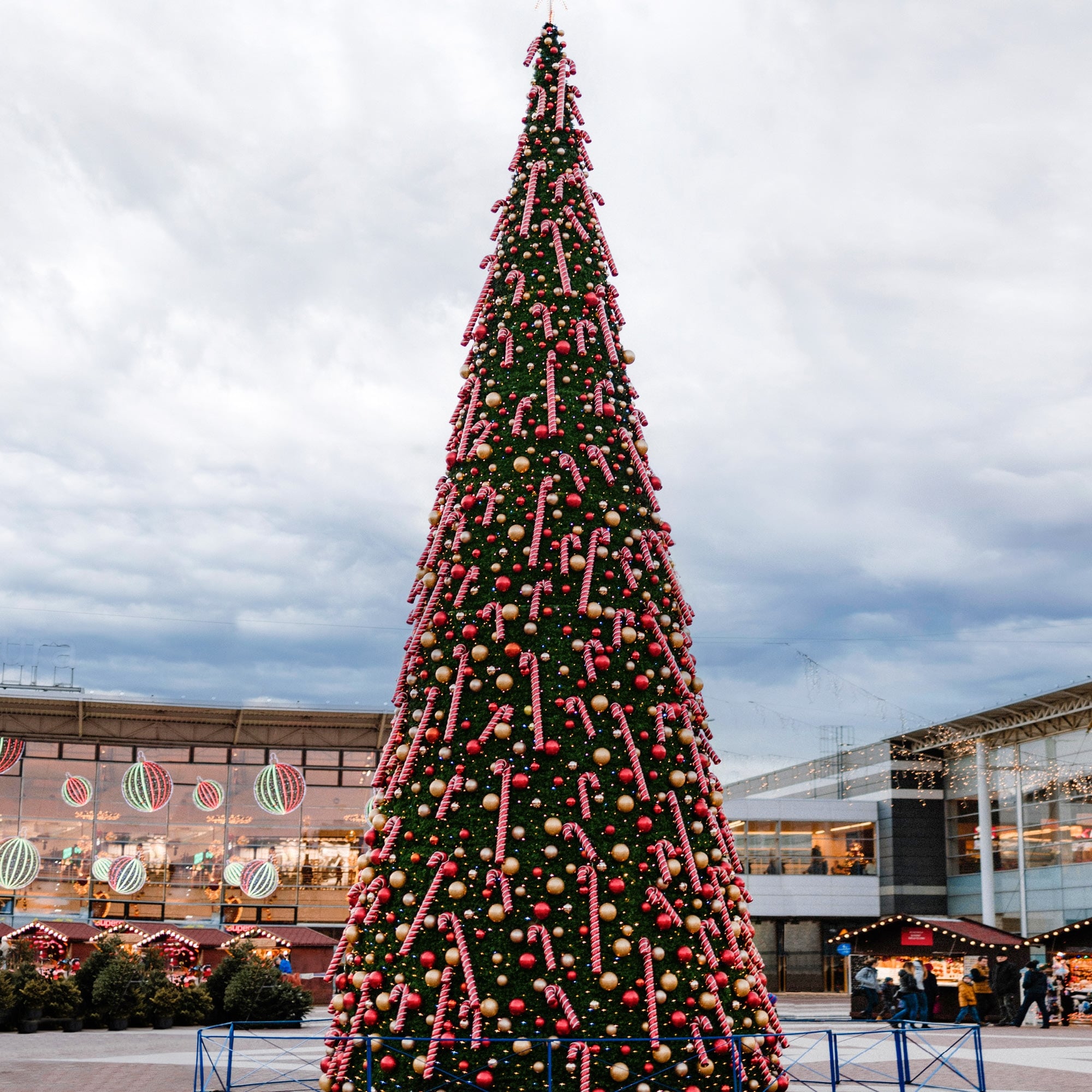 20' Everest Fir Giant Christmas Tower Tree White C7 LED Lights - over-10-feet