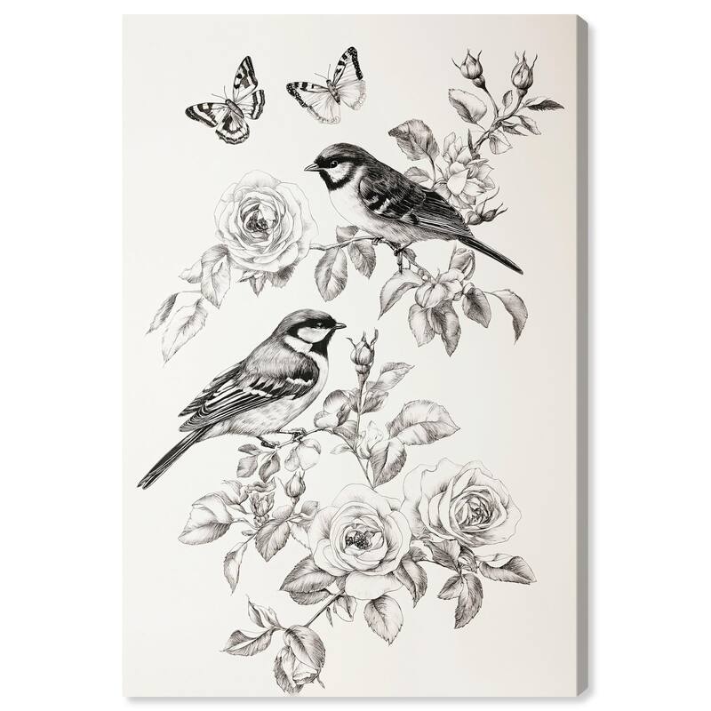 Perched Pair I Canvas by Art Remedy, Gallery Wrapped - 16" x 24"