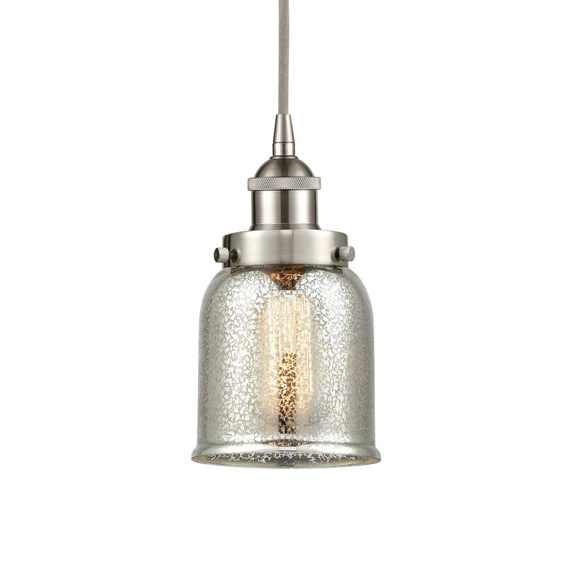 Innovations Lighting 616-1PH-10-5 Bell Pendant Bell 5" Wide Mini - Brushed Satin Nickel / Silver Plated Mercury