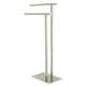 preview thumbnail 13 of 25, Edenscape Double L Shape Pedestal Towel Holder in Matte Black Polished Nickel