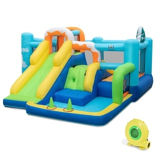 Costway 7-in-1 Kids Inflatable Bounce Castle Multi-Play Jumping House