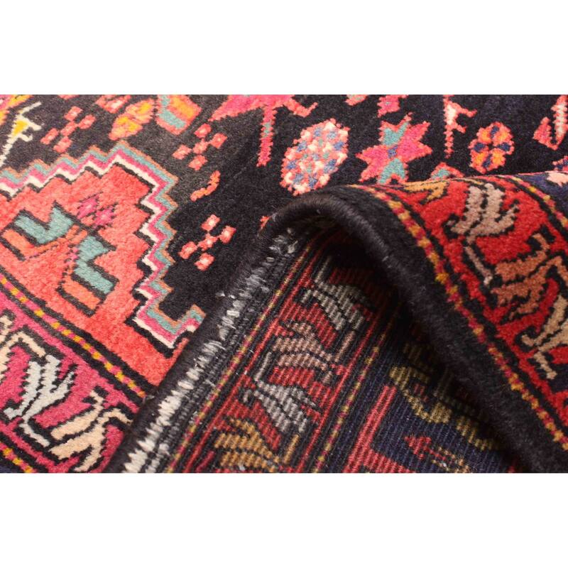 ECARPETGALLERY Hand-knotted Kayseri Black Wool Rug - 4'6 x 7'0