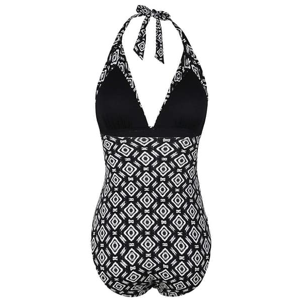 Hilor Women S Plunge Deep V Neck One Piece Swimsuit Tummy Control Monokinis B Argyle Pattern 16 On Sale Overstock