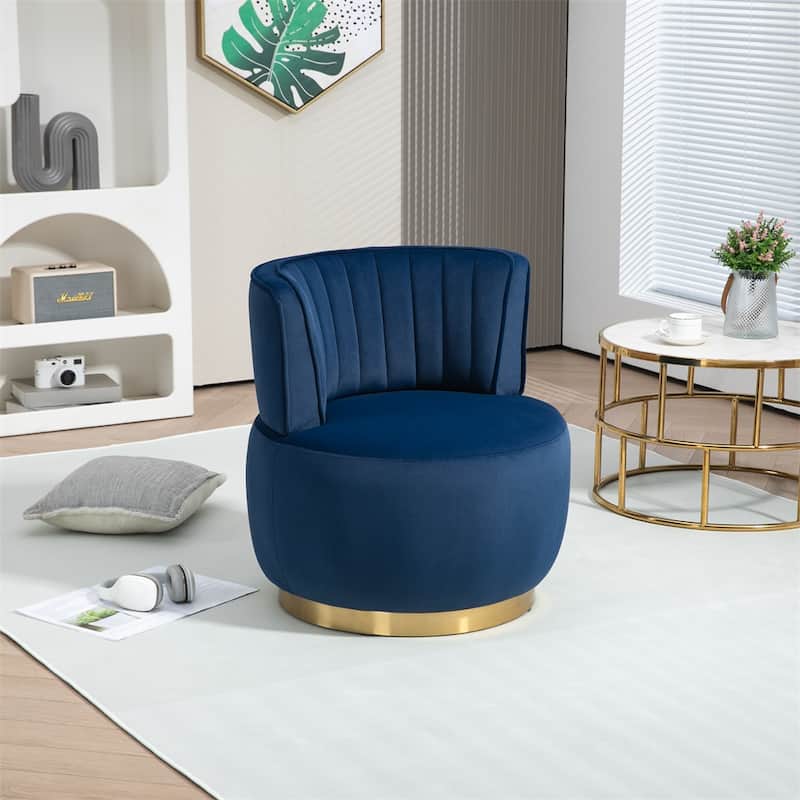 360 Degree Swivel Cuddle Barrel Accent Sofa Chairs, Round Armchairs