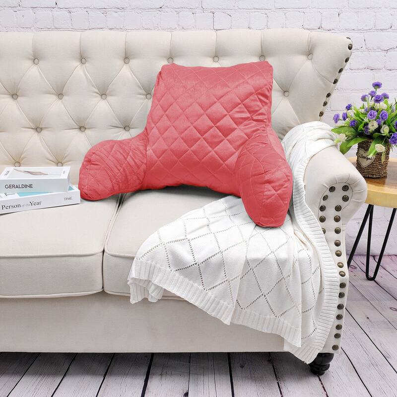 Velvet Do-It-Yourself Bedrest Reading Pillow Cover and Filling