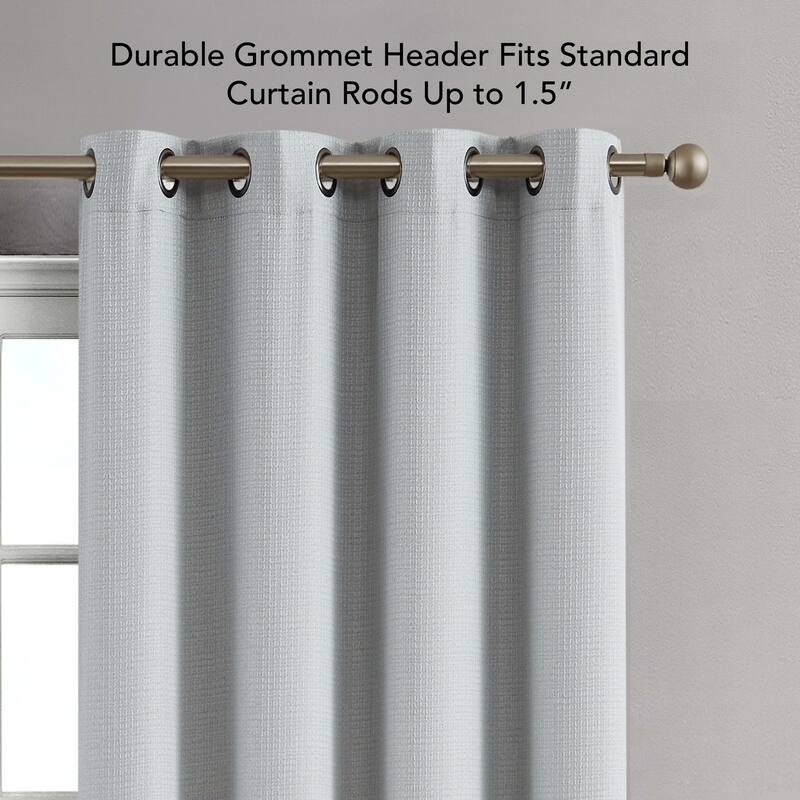 Creative Home Ideas Chyna Blackout Window Curtain, Room Darkening, Thermal Insulated, Grommets, Set of 2 Panels with 2 Tiebacks
