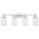 preview thumbnail 71 of 76, Innovations Lighting Endless Possibilities Arcadia - Clymer - 4 Light 31" Bath Vanity Light Clear/Brushed Satin Nickel