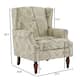Upholstered Nailhead Trim Armchair Wingback Accent Chairs Set of 2