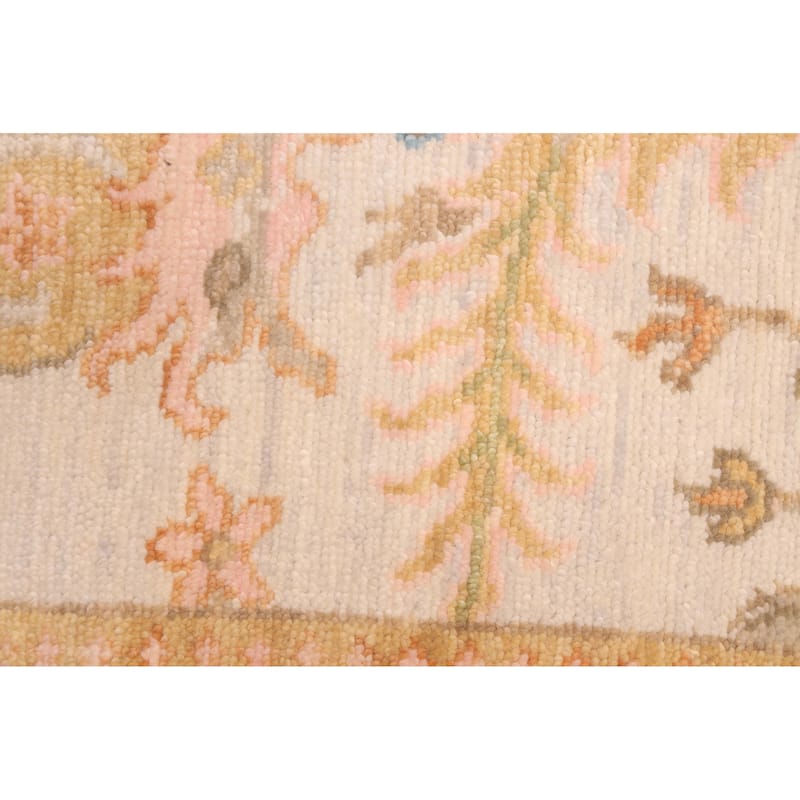 ECARPETGALLERY Hand-knotted Modern Oushak Ivory Wool Rug - 10'3 x 13'11