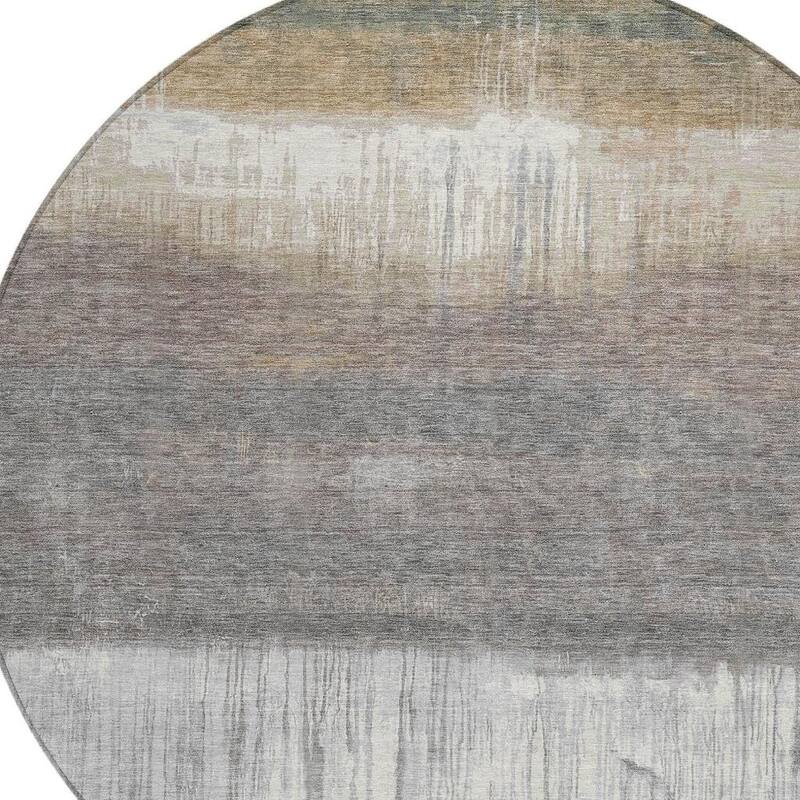 HomeRoots Abstract Transitional Rectangle Outdoor Rug