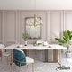 preview thumbnail 8 of 10, Hunter Gatz Ribbed Glass Chandelier - Dining Room, Kitchen Island, Entry - Glam, Contemporary, Transitional