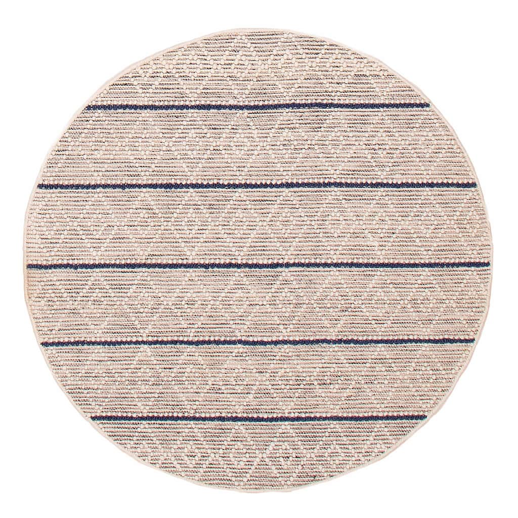 ECARPETGALLERY Braid weave Sienna Ivory Wool Rug - 4'10 x 4'10